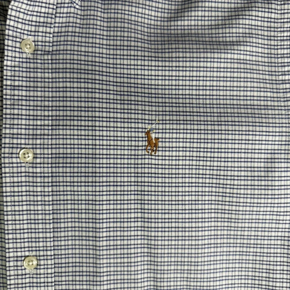 VTG Ralph Lauren Blake Mens Small Flesh Pony Check Short Sleeve Button Down - Picture 3 of 9